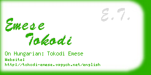 emese tokodi business card